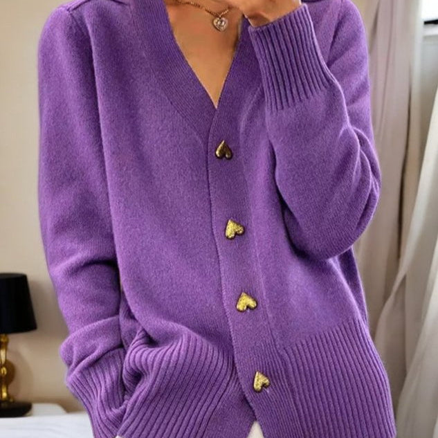 Adele | Cardigan elegante con bottoni a cuore — 4