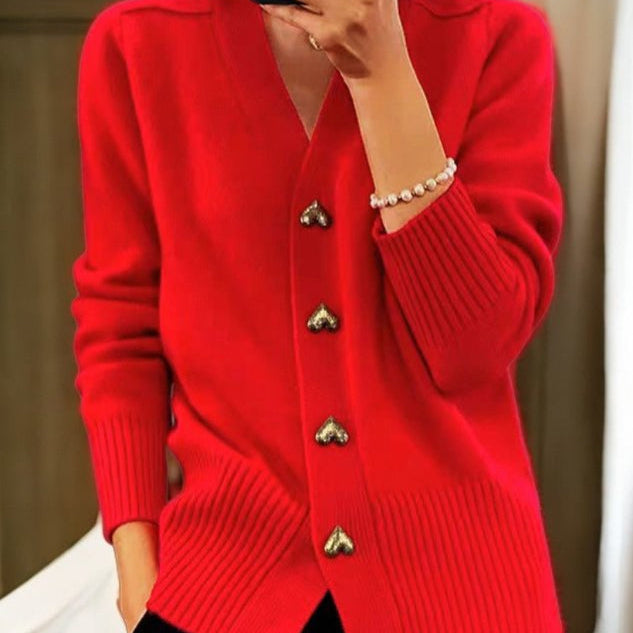 Adele | Cardigan elegante con bottoni a cuore — 5