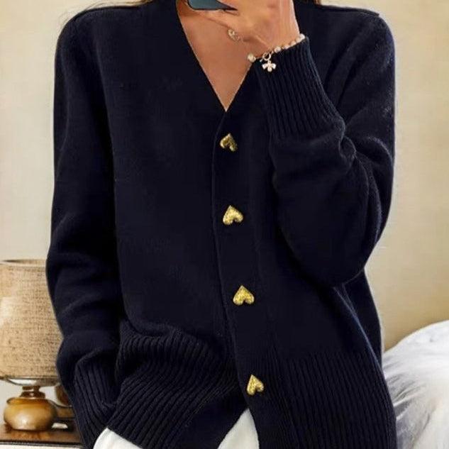 Adele | Cardigan elegante con bottoni a cuore — 6