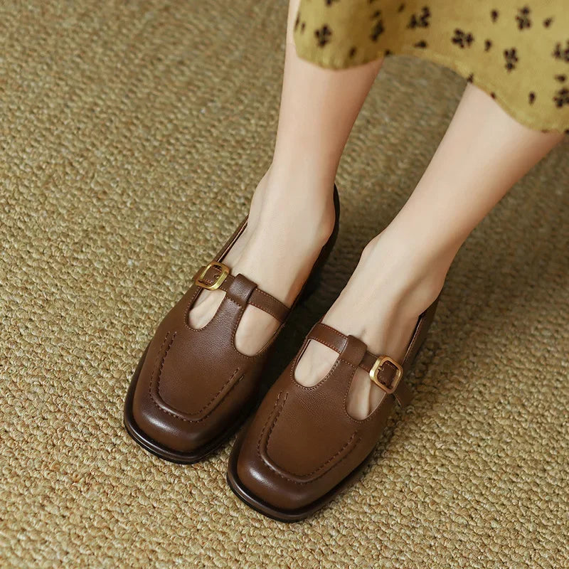 Alma – Scarpe con barra a T in stile vintage — 1
