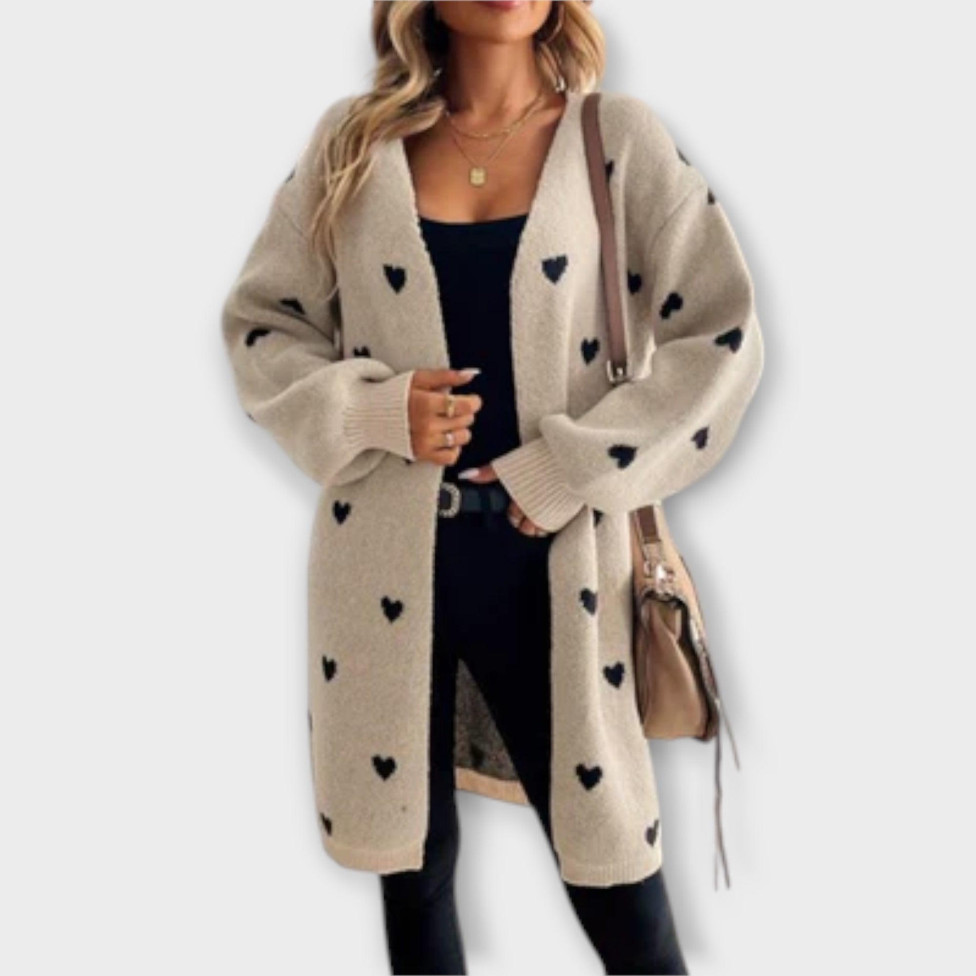 Alexandra | Cardigan con fantasia a cuori — 1