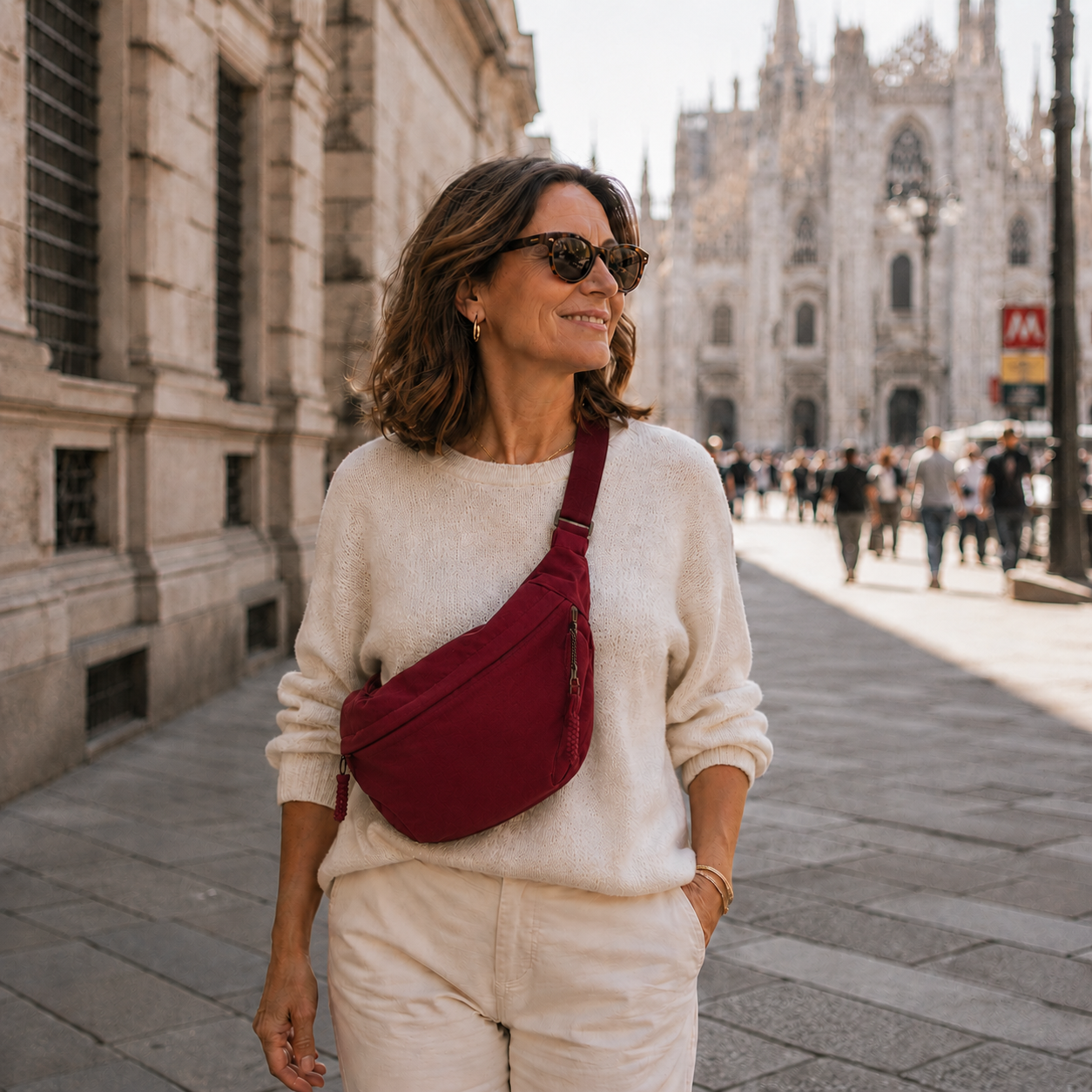 Rosa | Borsa a Spalla Bordeaux — immagine 4