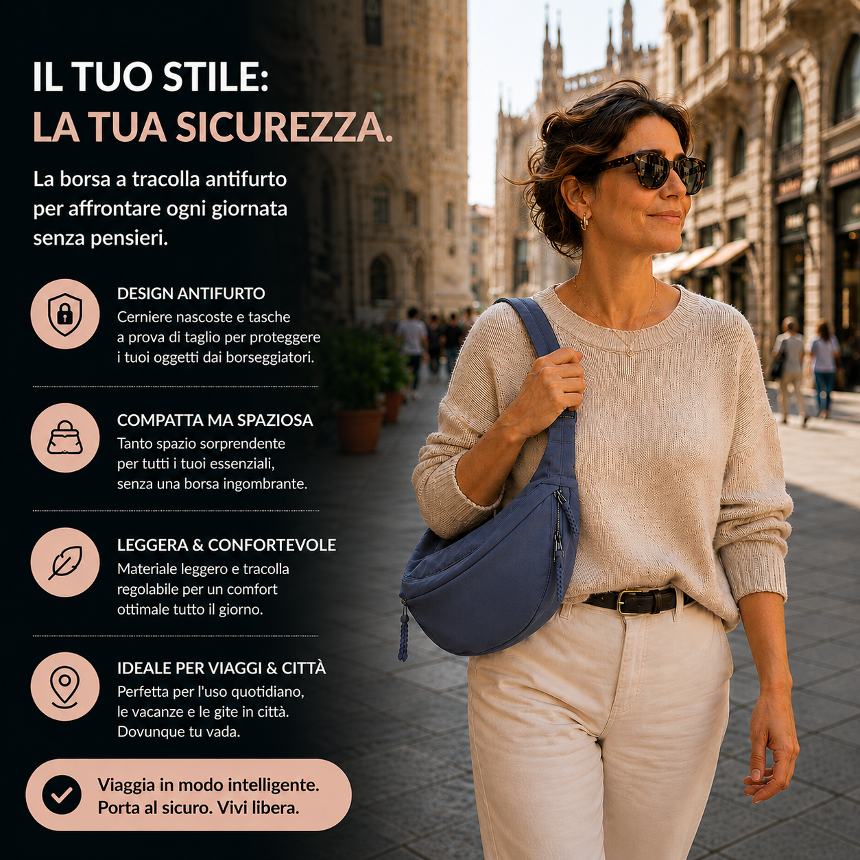 Mara | Borsa a Spalla Blu — immagine 2